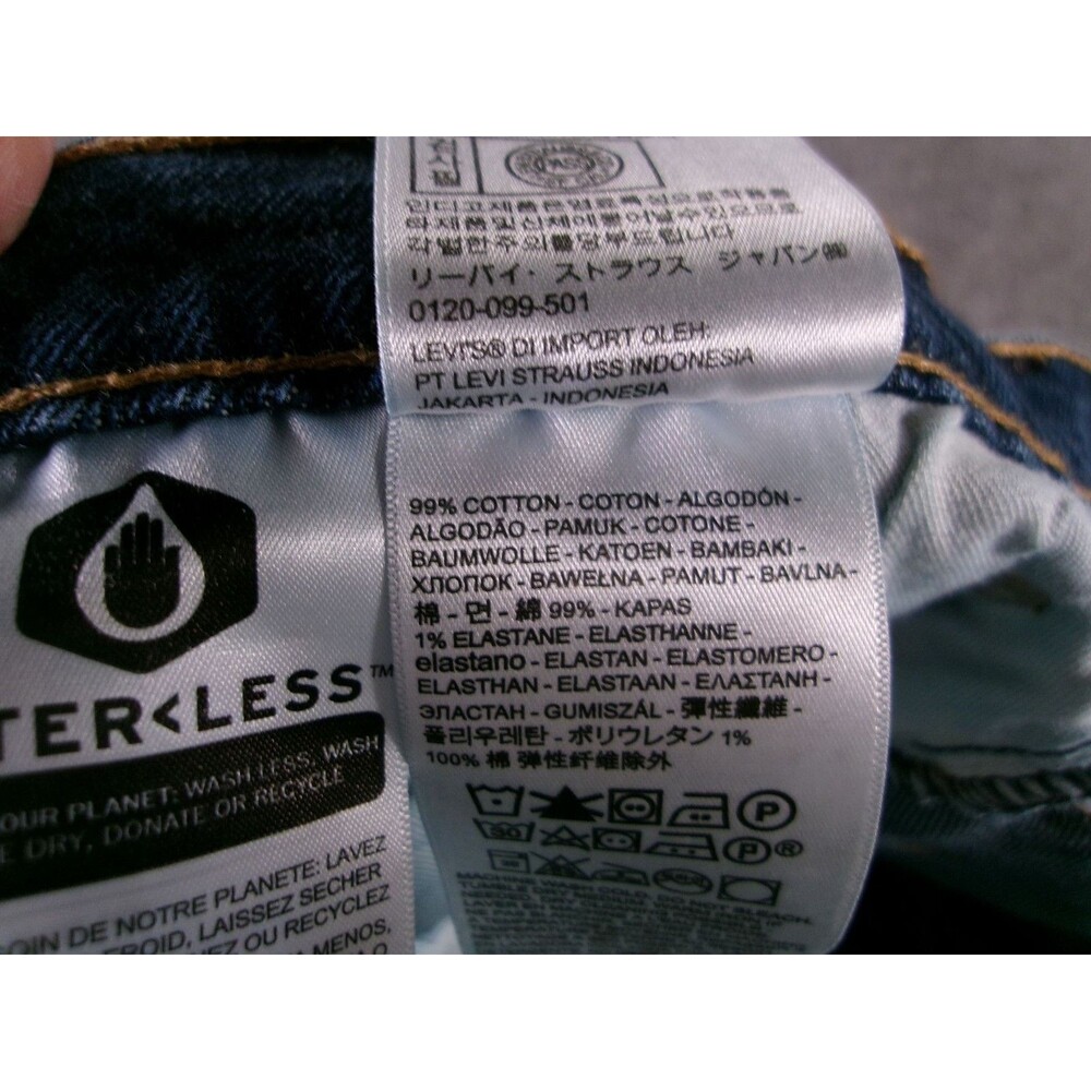 Levis 569 Shorts Men 38 Relaxed Loose Wide Straight Leg Baggy Blue Denim - Picture 6 of 11